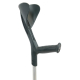 Orthopaedic Walking Crutch | Adjustable-Height | Ergonomic Handles | Aluminum | Black | Evolution Fun - Foto 1