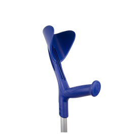 Orthopaedic Walking Crutch | Adjustable-Height | Ergonomic Handles | Aluminum | Blue | Evolution Fun