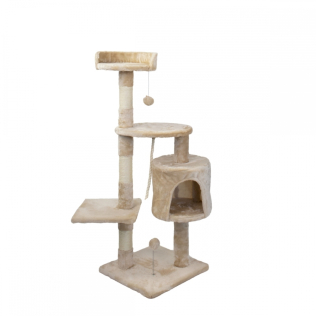 Krabpaal voor katten | Medium | Krabpaal | 3 hoogtes | 40x40x112 cm | Beige | Silvestre | Mobiclinic