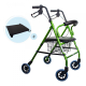 Pack Escorial Plus | Opvouwbare rollator | Groen | Remmen op hendels | Anti-decubituskussen | Visco-elastisch | Mobiclinic - Foto 1