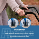 Lichtgewicht rollator | Zitting en mandje | Aluminium | Blauw | Voor ouderen | Prado | Mobiclinic - Foto 3