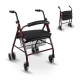 Set van opvouwbare rolstoel en anti decubitus kussen voor rolstoelen | Aluminium| Bordeaux | Prado Plus | Mobiclinic - Foto 1