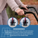 Lichtgewicht rollator | Zitting en mandje | Aluminium | Roze | Voor ouderen | Prado | Mobiclinic - Foto 3