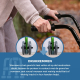 Lichtgewicht rollator | Zitting en mandje | Aluminium | Groen | Voor ouderen | Prado | Mobiclinic - Foto 3
