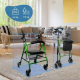 Pack Escorial Plus | Opvouwbare rollator | Groen | Remmen op hendels | Anti-decubituskussen | Visco-elastisch | Mobiclinic - Foto 2
