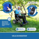 Opvouwbare elektrische rolstoel | Afstand 20 km | 24V | Blauw & Zwart | Aluminium | Lyra | Mobiclinic - Foto 3