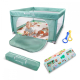 Box met tapijt | Baby's en kinderen | 125x125x67cm | Opvouwbaar | Draagtas | Groen | Happyland | Mobiclinic - Foto 1