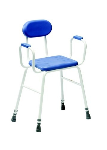 Douchestoel, gewatteerd, 84-99x60x41 cm, tot 160 kg, verstelbare hoogte