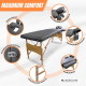 Massagetafel inklapbaar | Draagbaar | Hout | 186x60 cm | Zwart | CM-01 Light | Mobiclinic - Foto 6