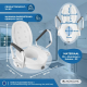 Toiletverhoger met armleuningen | Met deksel en armleuningen | Wit | Guadiana | Mobiclinic - Foto 1