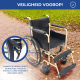Opvouwbare rolstoel | Afneembare rugleuning en voetsteun | Staal | Grote wielen | 45 cm | Crema | Denver | Mobiclinic - Foto 6