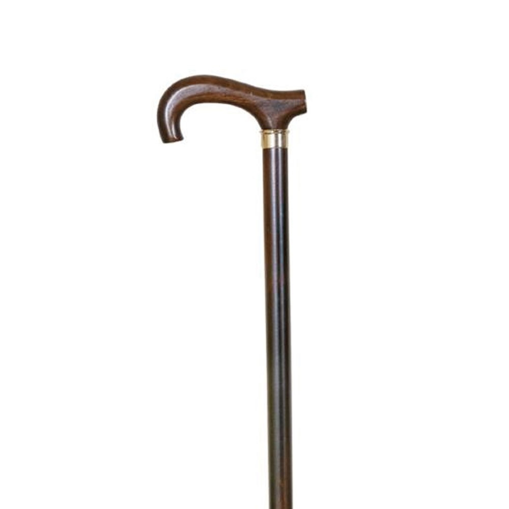 Wandelstok, klassiek, bruin beuken, derby grip