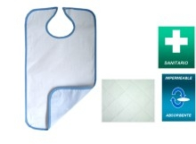 4 layer reusable absorbent bib for adults