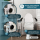 Toiletverhoger | Met deksel | 17 cm | Verstelbaar | Kantelbaar | Opklapbare armleuningen | Wit | Tajo |Mobiclinic - Foto 3