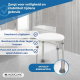 Douchekruk | In hoogte verstelbaar | Antislip doppen | Wit | Faro | Mobiclinic - Foto 5