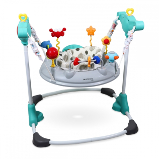 Baby Jumper | 8 Speelgoed | 7 Liedjes | 3 Hoogtes | 360º Draaibare Stoel | Wasbaar | Tiger | Veelkleurig | Mobiclinic