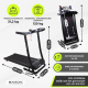 Opvouwbare loopband | Bluetooth-luidspreker |12 km/u|Verhoogsysteem| App LCD-scherm 139x62x114cm| Stil| ETNA |Mobiclinic - Foto 2