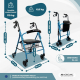 Rollator | Inklapbaar en verstelbaar | Aluminium | Met mandje en zitting | Met remmen | Blauw | Escorial | Mobiclinic - Foto 3