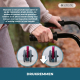 Lichtgewicht rollator | Zitting en mandje | Aluminium | Roze | Voor ouderen | Prado | Mobiclinic - Foto 3