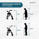Lichtgewicht rollator | Zitting en mandje | Aluminium | Blauw | Voor ouderen | Prado | Mobiclinic - Foto 1