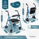 Lichtgewicht rollator | Zitting en mandje | Aluminium | Blauw | Voor ouderen | Prado | Mobiclinic - Foto 2