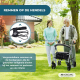 Rollator voor ouderen met 4 wielen | Verstelbaar en opvouwbaar | Met rugleuning en zitting | Grijs | Sofia | Mobiclinic - Foto 4