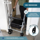 Rollator voor ouderen met 4 wielen | Verstelbaar en opvouwbaar | Met rugleuning en zitting | Grijs | Sofia | Mobiclinic - Foto 7