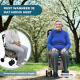 Boodschappentrolley rollator | 4 wielen | Opvouwbaar | Met tas | Met remsysteem | Ruitjes | Coliseo | Mobiclinic - Foto 6
