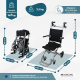 Transportrolstoel | Opvouwbaar | Met transporttas en remmen | Zwart | Neptuno | Mobiclinic - Foto 1
