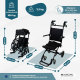 Transfer rolstoel | Opvouwbaar | Aluminium | Kleine wielen | Remmen op handvaten | Zwart | Saturnus | Mobiclinic - Foto 1