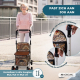 Boodschappentrolley rollator | 4 wielen | Opvouwbaar | Met tas | Met remsysteem | Leuke Print | Coliseo | Mobiclinic - Foto 5