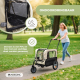 Hondenkar en transportkar | 2 x 1 | Waterdichte hoes | 40 kg | 600D Oxford| 123 x 67 x 100 cm | Bark | Mobiclinic - Foto 4