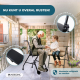 Rollator voor ouderen | Opvouwbaar | Zitting | 2 wielen | Zwart | Emérita | Mobiclinic - Foto 4