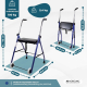 Looprek met 2 wielen | Gewatteerde zitting| Blauw | Emérita | Mobiclinic - Foto 2