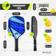 Pickleballset | 4 rackets | 4 ballen | Net met wielen | Draagtas | Antislipgreep | Mobiall | Mobiclinic - Foto 2