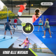 Pickleballset | 4 rackets | 4 ballen | Net met wielen | Draagtas | Antislipgreep | Mobiall | Mobiclinic - Foto 7