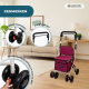 Winkelwagenrollator | 4 wielen | Tot 120 kg | Opvouwbaar | Met tas | Remsysteem | Fuchsia| Colosseum | Mobiclinic - Foto 4