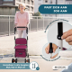 Winkelwagenrollator | 4 wielen | Tot 120 kg | Opvouwbaar | Met tas | Remsysteem | Fuchsia| Colosseum | Mobiclinic - Foto 6
