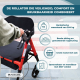 Bariatrische rollator | Opvouwbaar | Tot 204 kg | Versterkt aluminium | Remmen | 360º wielen | Mand | Madeira | Mobiclinic - Foto 8