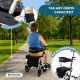 Rollator met voetensteun | Opvouwbaar | Aluminium | Remmen op hendels | 360º wielen | Tas | Stokhouder | Ibiza | Mobiclinic - Foto 5