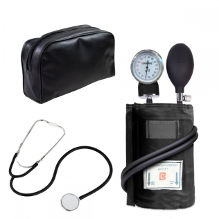 Handmatige armbloeddrukmeter & Stethoscoop Pack | Stethoscoop met dubbele bel van aluminium | Mobiclinic