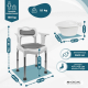 Commode stoel | Hoogte verstelbaar | Gevoerde zitting en rugleuning | Antislip | 3500 ml | Guido | Mobiclinic - Foto 2