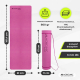 Yoga mat | Anti-slip | 181x61x0.6cm | Flexibel | TPE | Wasbaar | Eco-vriendelijk | Roze| EY-01| Mobiclinic - Foto 2