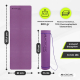 Yoga mat | Anti-slip | 181x61x0.6cm | Flexibel | TPE | Wasbaar | Eco-vriendelijk | Paars | EY-01| Mobiclinic - Foto 2
