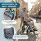 Opvouwbare rolstoel | Handmatig | Staal | Opklapbare voetsteunen | Dubbele remmen | Gevoerde zitting | Faraón | Mobiclinic - Foto 6