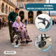 Opvouwbare rolstoel | Opvouwbare rugleuning en voetsteunen | Lichtgewicht | Tot 100 kg | Dubbele remmen | Kefren | Mobiclinic - Foto 4