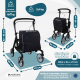 Opvouwbare rollator | Winkelwagen | Remsysteem | Verstelbare hoogte | Enkelvoudige hendel | XXL-tas | Formen | Mobiclinic - Foto 2