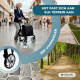 Opvouwbare rollator | Winkelwagen | Remsysteem | Verstelbare hoogte | Enkelvoudige hendel | XXL-tas | Formen | Mobiclinic - Foto 8