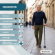 Opvouwbare wandelstok | Linkshandig | Verstelbare hoogte | Ergonomische handgreep | Antislip dop | FlexGo | Mobiclinic - Foto 3