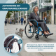 Rolstoel | Aluminium |Opvouwbare | Opklapbare armleuningen | Blauw | Bolonia | Mobiclinic - Foto 6